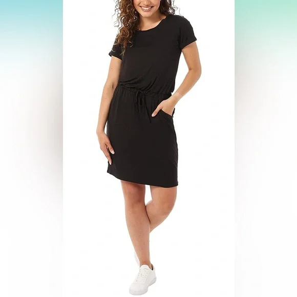 32 Degrees Cool Women's Short Sleeve Dress - Comfy Elastic Waist With Pockets